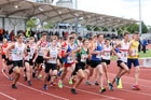 Mens under-17s 3 stage relay, Northern Senior 6 and 4 and Junior Stage Road Relays, SportsCity, Manchester. Photo:  David T. Hewitson/Sports for All Pics